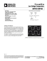 Datasheet CMP401GS manufacturer Analog Devices
